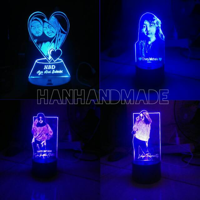 LAMPU HIAS | LAMPU TIDUR AKRILIK FOTO COSTUME GRAFIR