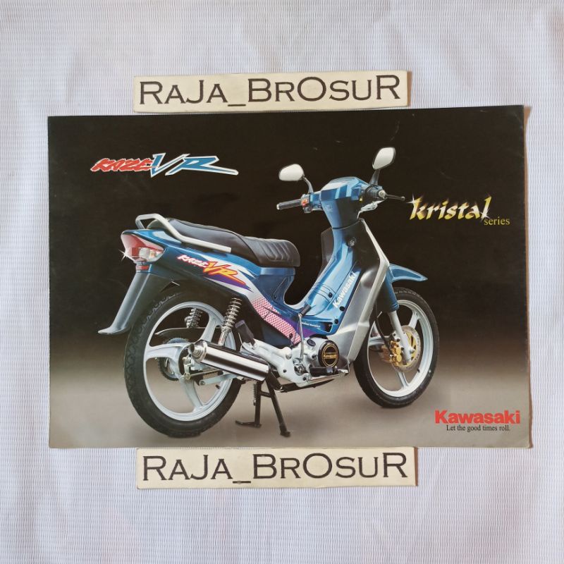 Poster brosur katalog leaflet jadul lawas Kawasaki Kaze/Kaze R/Kaze VR Kristal Series 2002