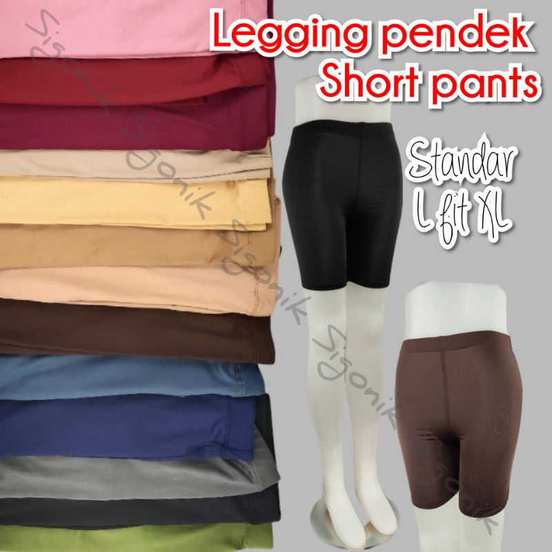 Celana Short Pants Pendek Wanita Allsize Standar L Fit XL Jumbo XL Ft XXL Street Legging Pendek Perempuan Murah Sigonik