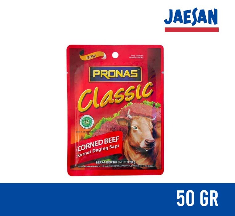 Pronas Kornet Beef Classic 50 Gr Kornet Sapi Sachet