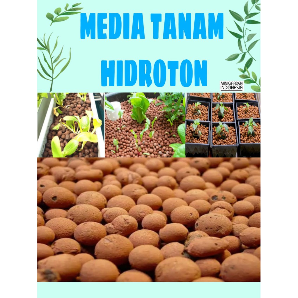MEDIA TANAM HIDROTON 1liter HIDROPONIK media tanah liat hydroton germany jerman
