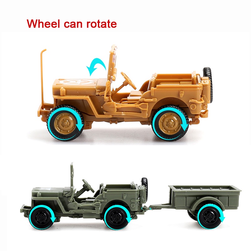 Us Willis Miniatur Mobil Jeep 4D Bahan Plastik Untuk Mainankoleksihadiah