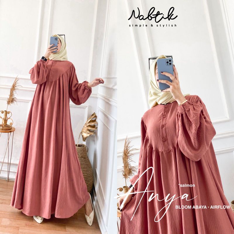 Neww gamis muslimah Anya Blom Abaya terbaru original by nabtik/terlaris
