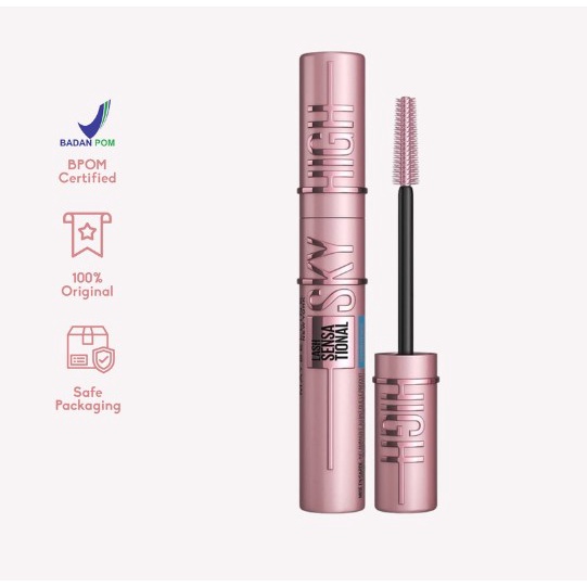 [BPOM] Maybelline Sky High Waterproof Mascara - Maskara Makeup 100%Ori LAST SENSATIONAL HIGHT