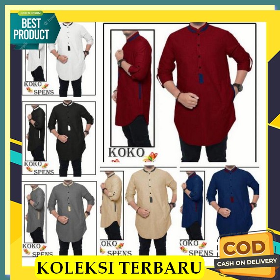 Baju Koko Pria Dewasa Lengan Pendek Terbaru Terlaris Orang Tua Dzaki Original Bahan Oxford Denim Yan