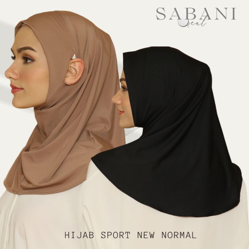 Hijab Sport Jersey Lubang Telinga | Hijab Sport New Normal Series | Hijab Instan |Hijab Olahraga | Kerudung Olahraga | Bergo Instan-7