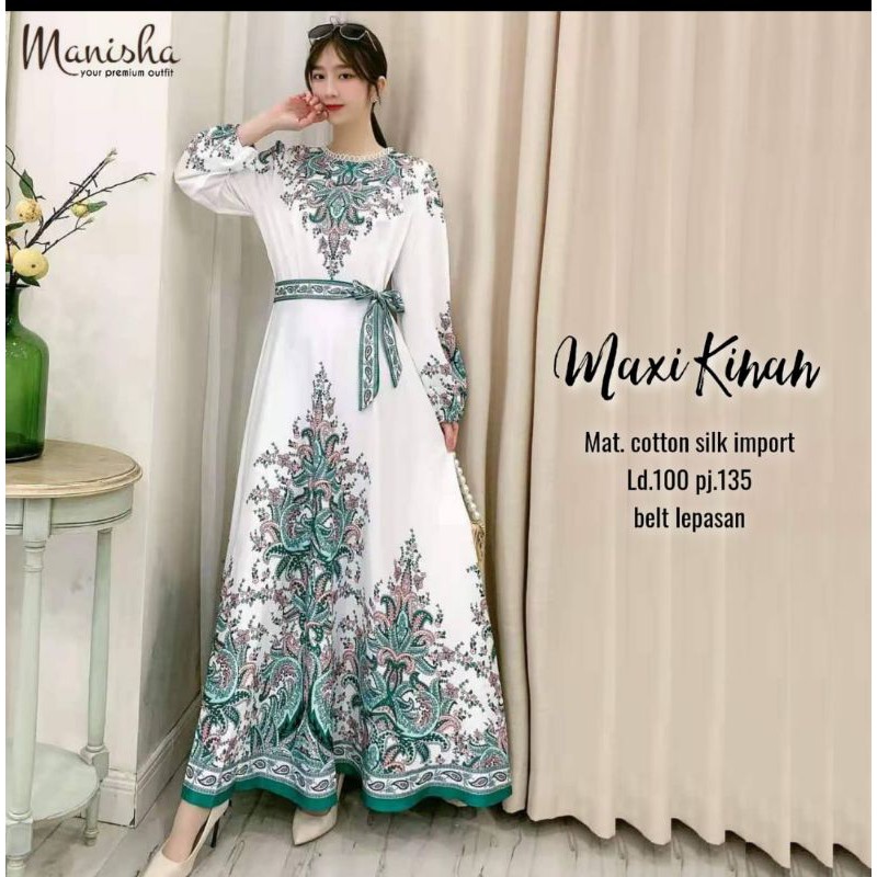 Manisha Gamis Terbaru Maxy Kinan premium