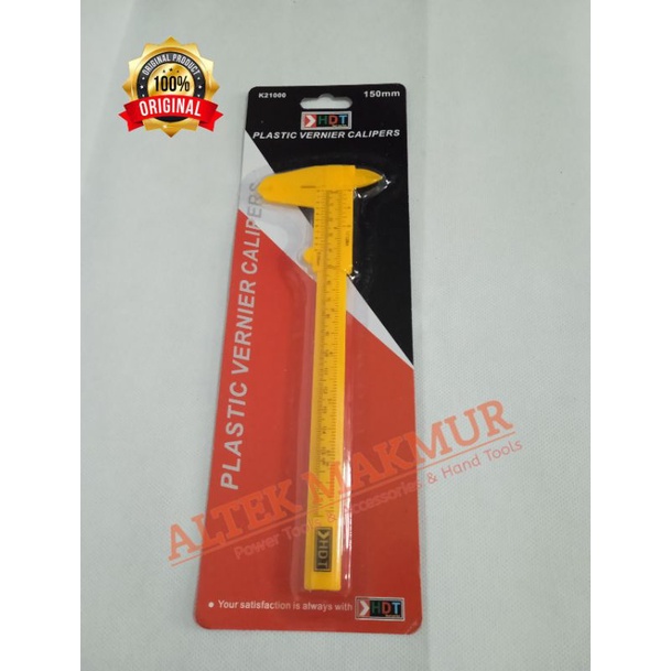 

Alat Pengukur Jangka Sorong Manual Bahan Plastik 150mm Vernier Calibers / Sketmat Sigmat Plastik 6 Inch PVC 15cm Merek HDT