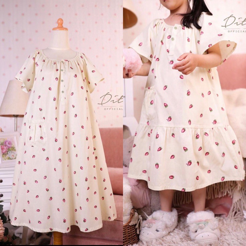 DITSY|Little Strawberry dan Strawberry Nighdress