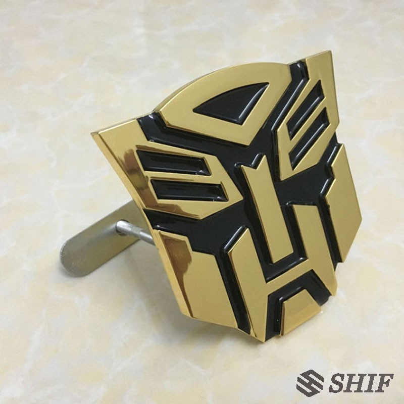 Big Stiker Emblem / Badge Motif Transformer Autobot Warna Emas Untuk Mobil / Truk
