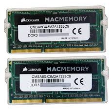MEMORY CORSAIR DDR3 (2X4) 8GB 1333MHZ RAM MAC SODIM CMSA8GX3M2A1333C9