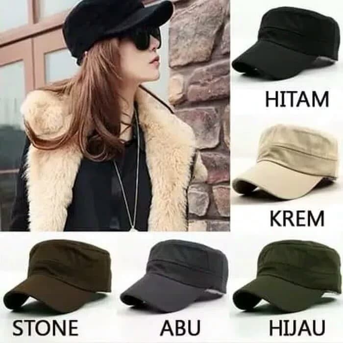 Topi Komando Polos Pria Wanita/topi militer Pria Wanita Rahmy