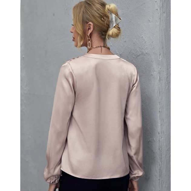 BLOUSE CROP - BLOUSE KOREA - KNAUTIA BLOUSE