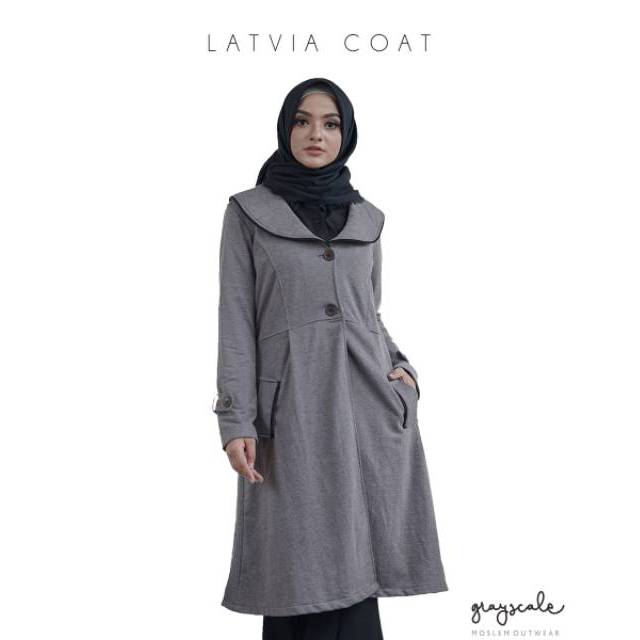 GRAYSCALE LATVIA COAT/ JAKET MUSLIMAH/ JAKET PEREMPUAN/ JAKET WANITA/ COAT