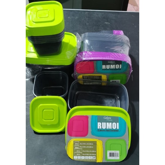 tempat makan/ompreng set calista rumoi isi 12 pcs