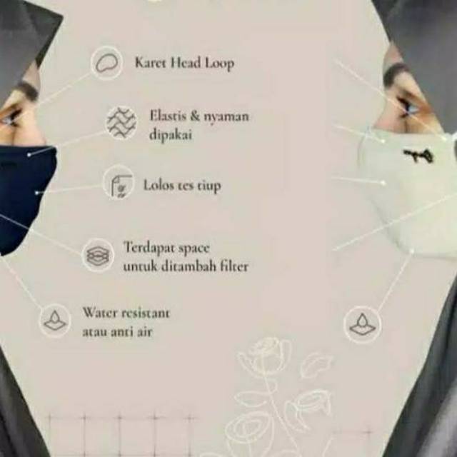 Masker Kain Hijaber Headloop by deyn scraf