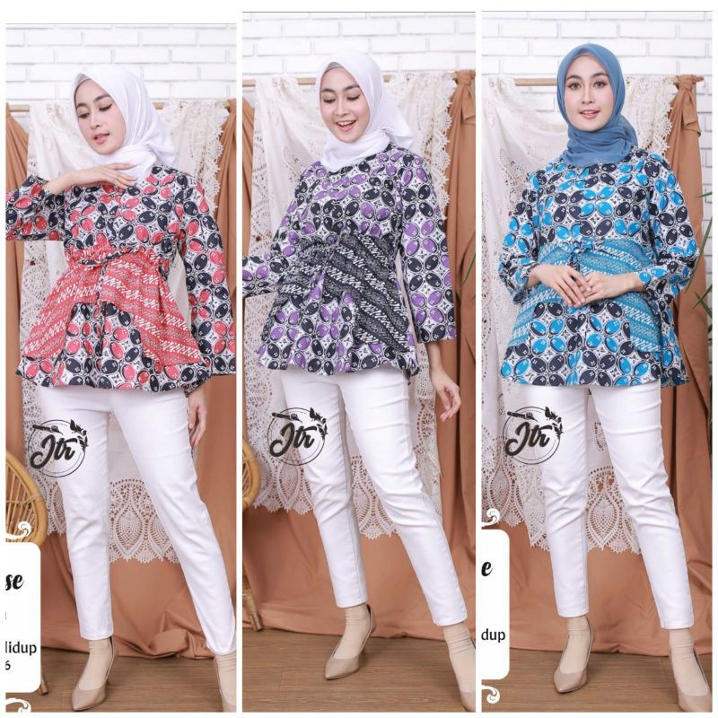 sarimbit batik atasan alena blouse terhits baju atasan terbaru baju kondangan termurah