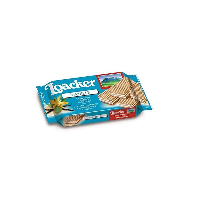 

Wafer Krim Vanila Loacker Vanille 45 Gram