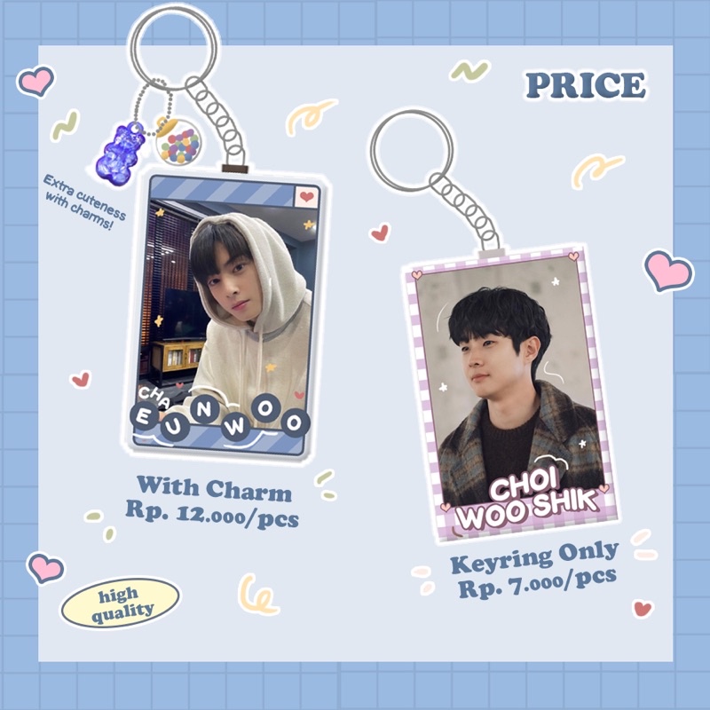 KEYRING AKTOR KOREA GANTUNGAN KUNCI KEYCHAIN DRAKOR ACTOR DRAMA KOREA KDRAMA CHOI WOOSHIK JUNG HAEIN KIM BUM OK TAECYEON CHA EUNWOO LEE JUNHO ROWOON YOOK SUNGJAE