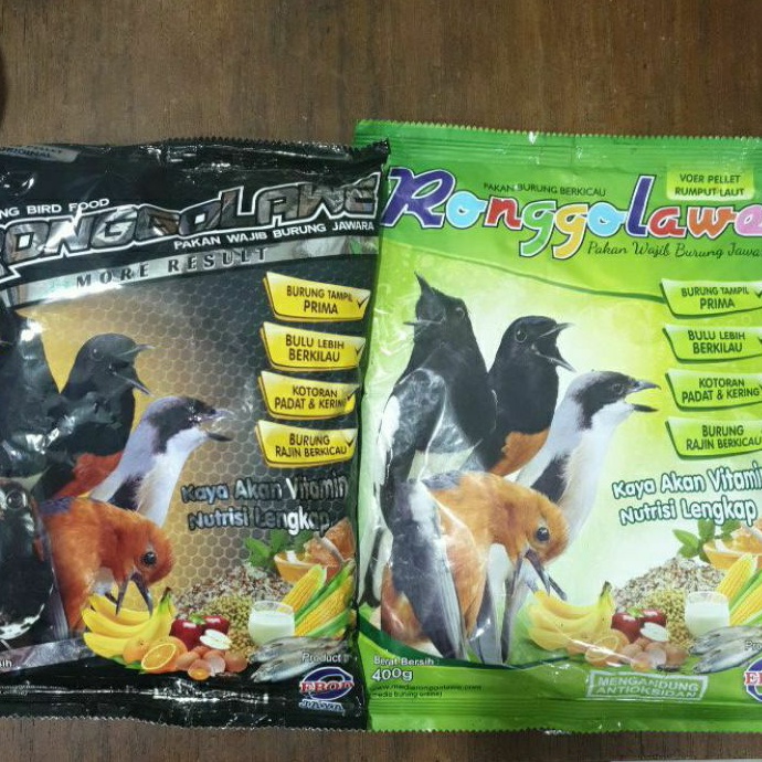 Ronggolawe bird food voer pellet original/rumput laut 400gr