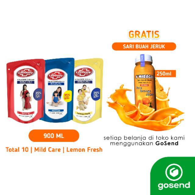 Lifebuoy Sabun Mandi Cair Refill Isiulang 450ml 500ml 900ml Murah Promo Diskon Gosend Bandung