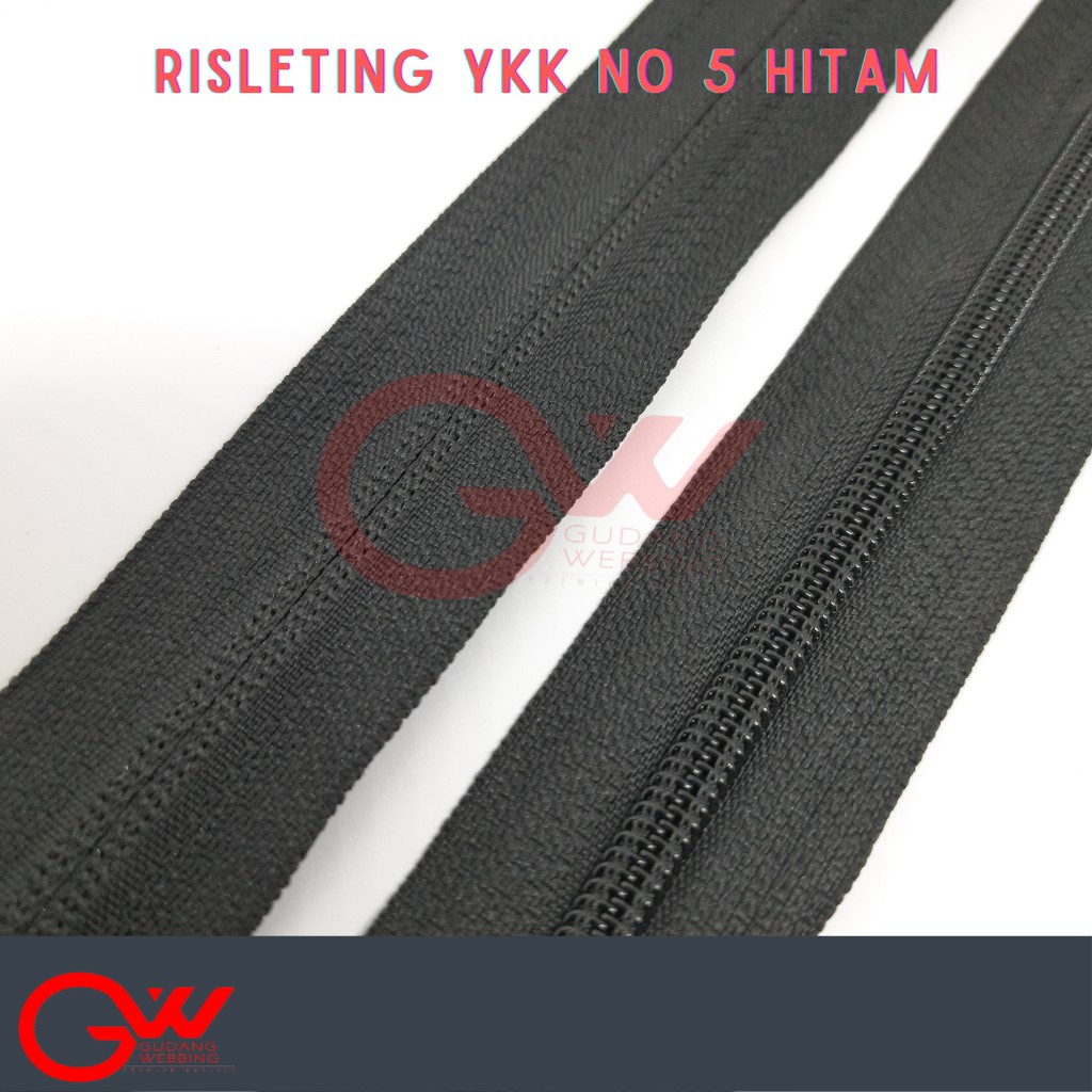 Zipper YKK / Risleting YKK No5 Hitam ECERAN