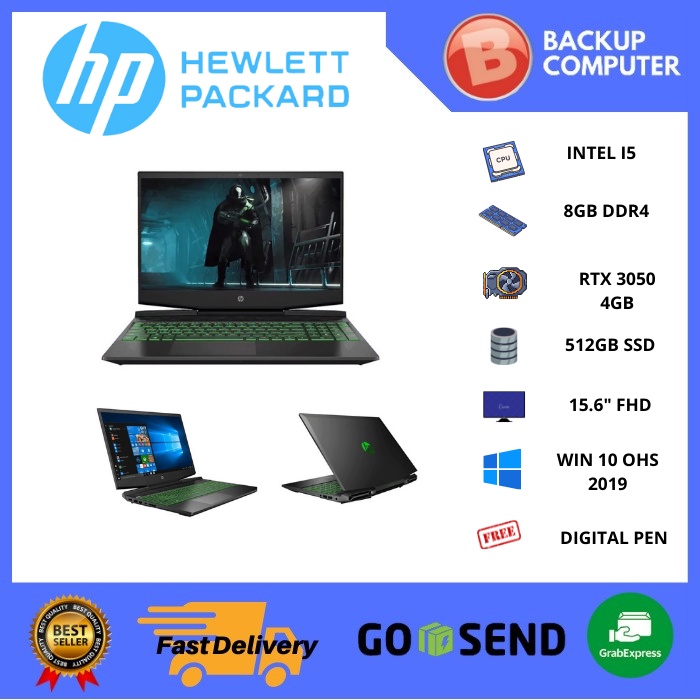 HP Pavilion Gaming Laptop 15-dk2002TX/ Green/ i5-11300H / 15.6" FHD