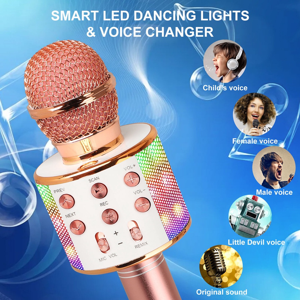 Mic Bluetooth Karaoke WS-868L Smule Wireless Karoke Microphone Karaoke Mikrofon 868L High Quality