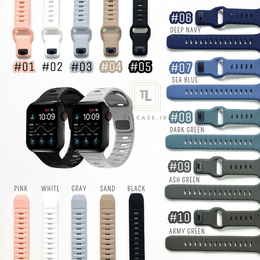 [ Tanpa Jam ] NEW 2022 LONG OVAL STRAP WATCH - SERI ULTRA 1 2 3 4 5 6 7 8 SE | SIZE 38 40 41 42 44 45 49 MM | Tali rubber silicone strap band apple watch iwatch smartwatch iwo T500 T55 IWO HW22 W26 dll