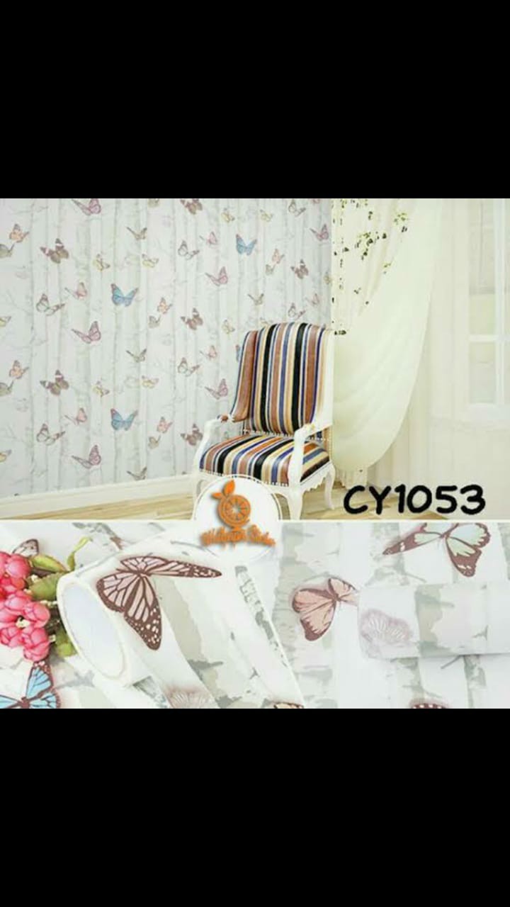 Wallpaper Kupu Kupu 10 M X 45 Cm [ Cy 1053 ]
