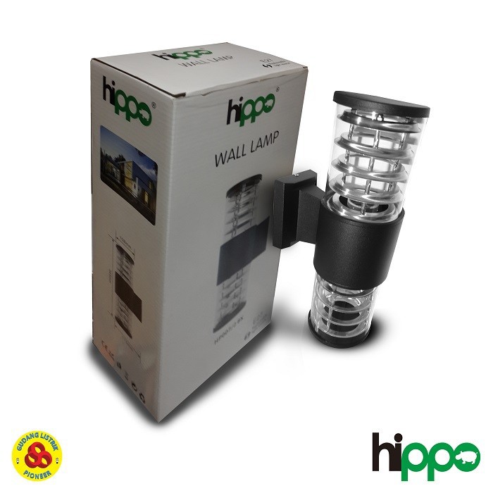 Hippo Wall Lamp Lampu Dinding Outdoor Pilar Tempel 2 Arah HP007