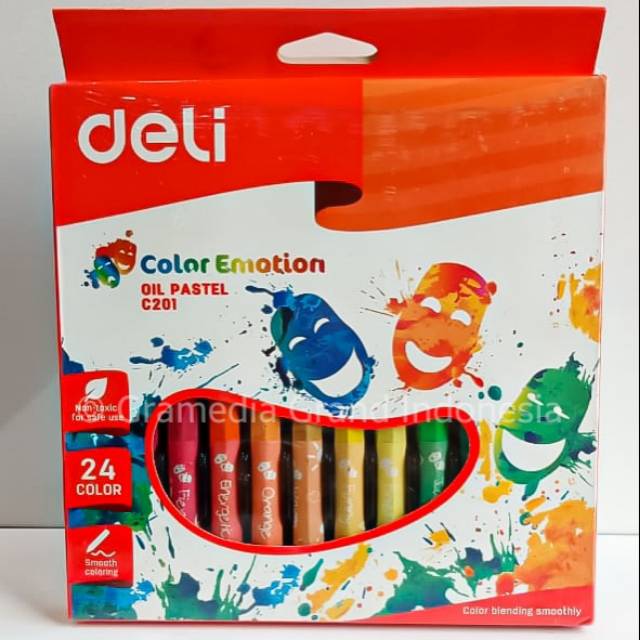 

Deli Oil Pastel EC20120 isi 24 Warna Smooth Rich Blending