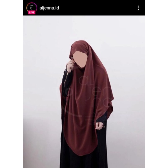 Preloved FK Mini Oval Aljenna warna Brunette (French Khimar)