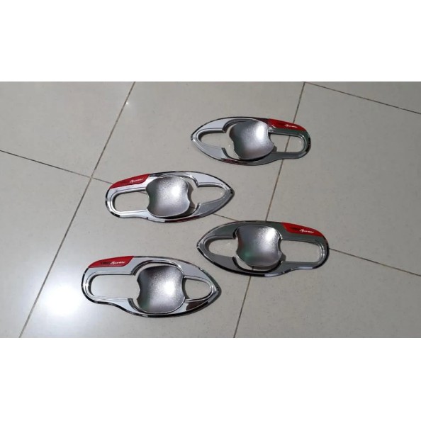 Outer Mobil chrom list merah TRD mobil Calya Sigra