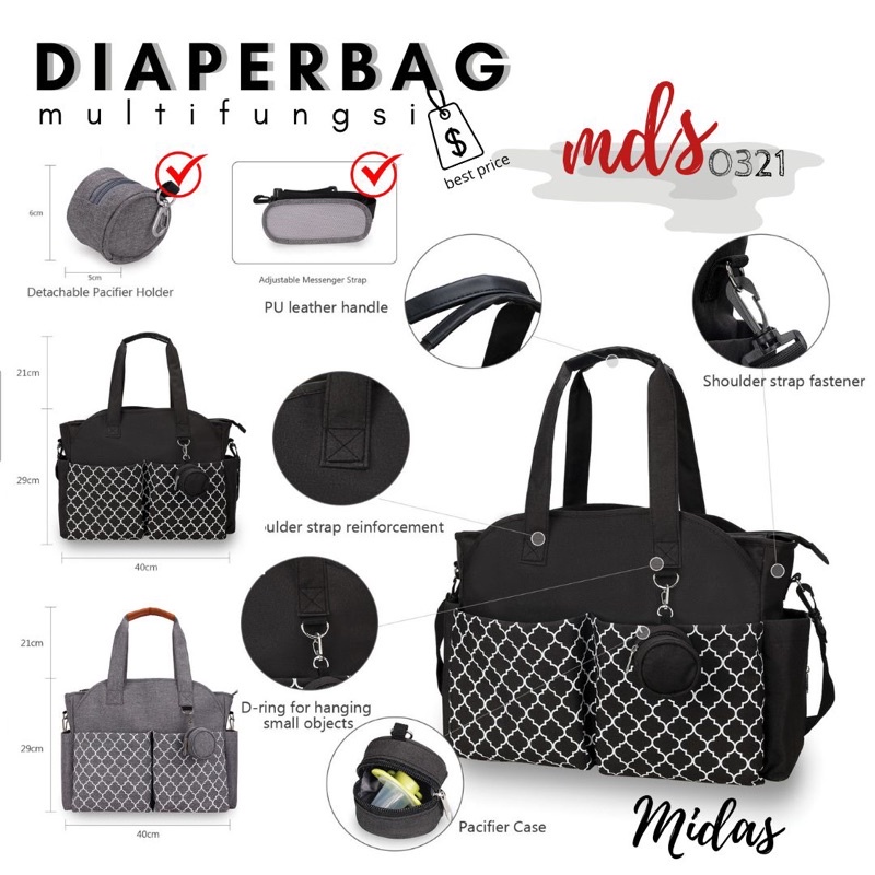 03.03 CRAZY SALE !! TAS BAYI / DIAPER BAG MDS0321 NEW SERIES