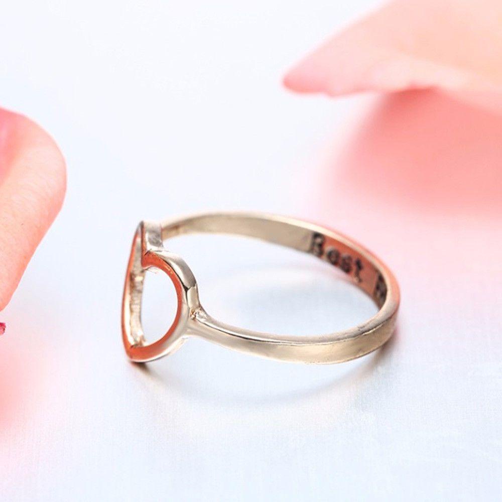 Cincin LILY Love Hati Pesta Letter Band Type Friendship