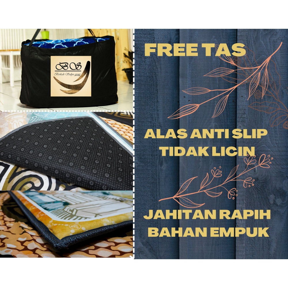 Sajadah Printing Premium Big 115x65cm Tebal SJM17