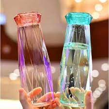 Botol Minum Kristal Kapasitas 450 Ml / Botol Kaca Minum Diamond / My Bottle Import Crystal