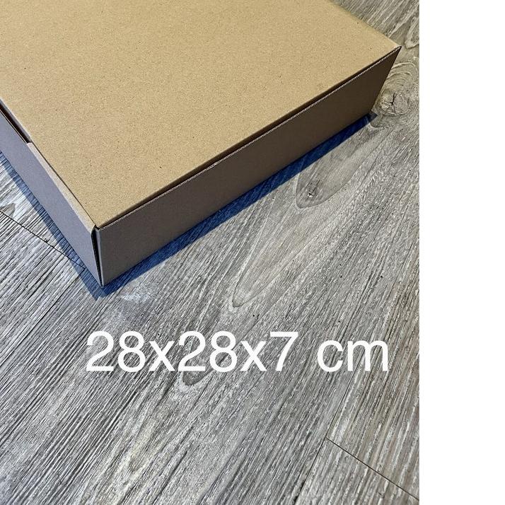 

(10pcs) Kardus Uk. 28x28x7 cm....Die Cut kotak Kue, snack -aksesoris-dll model box pizza