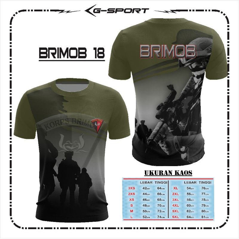 Brimob 18 BAJU KAOS ATASAN BRIMOB PRIA