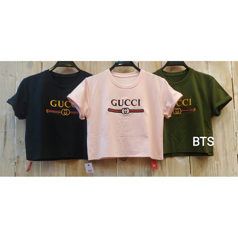 Kaos Crop Branded T Shirt Crop Top Lengan Pendek All Size Fit To M L Shopee Indonesia