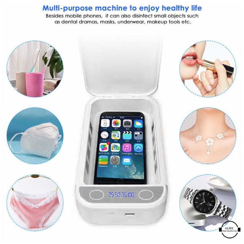 Mobile Phone USB UV-Ultraviolet Light Sterilizer Mask Disinfection Storage Box Home Office Use