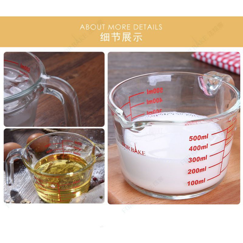 forbake glass measuring cup / gelas takar tebal