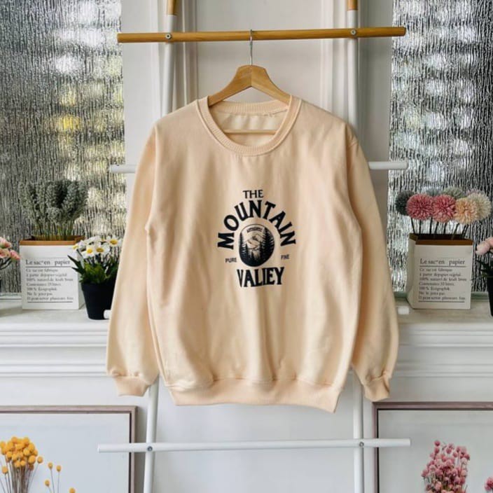 Sweater Wanita Terbaru Mountain Vailey - Crewneck Oblong - Sweater Sweatshirt kekinian