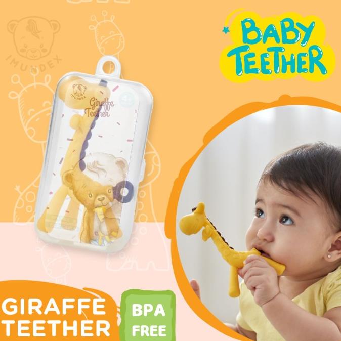 TEETHER GIRAFFE MAINAN GIGITAN BAYI JERAPAH + KOTAK PENYIMPAN IMUNDEX