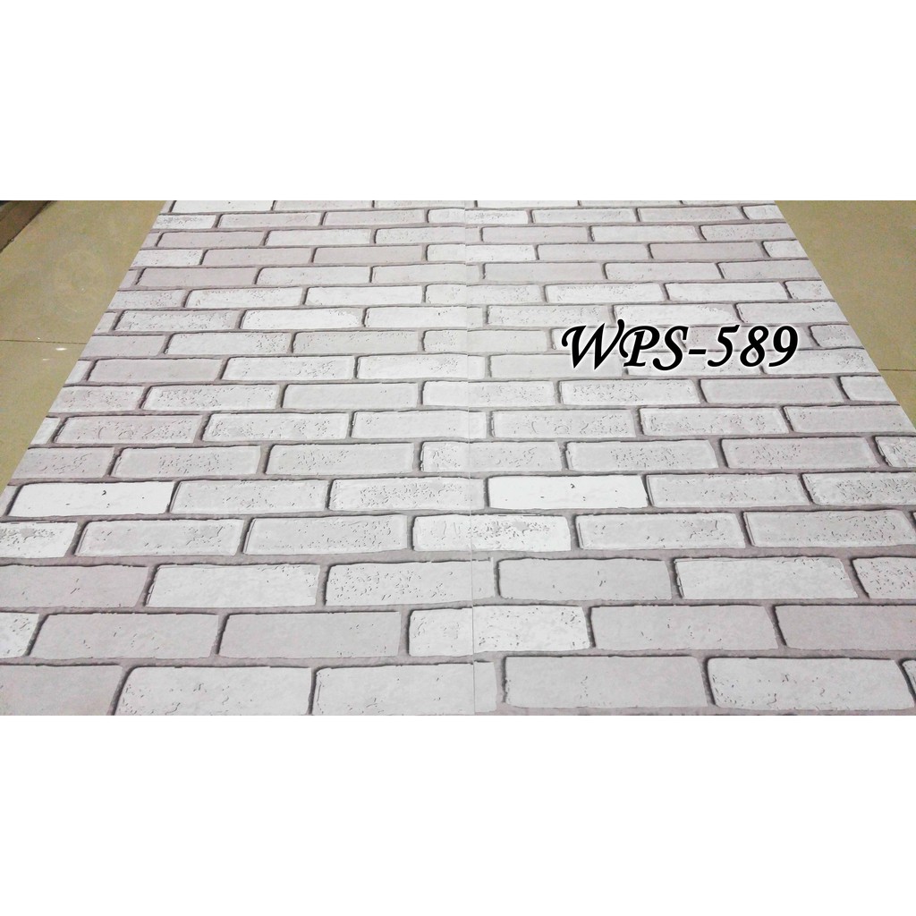 METH WPS589 BATA PUTIH 3D WALLPAPER STICKER WAL PAPER DINDING STICKER DINDING STIKER HIASAN DEKORASI RUANGAN TEMBOK-2