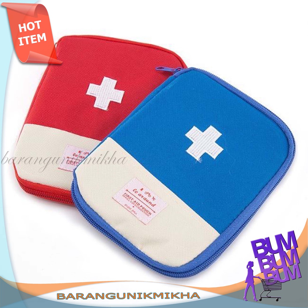 tas p3k organizer Tas Mini Obat P3k Bentuk Persegi / Tempat Kotak Obat Bag Organizer / Medicine Bag