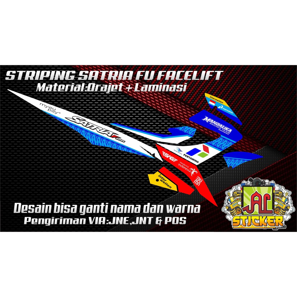 Striping Satria FU FL Road Race Livery Mandalika Racing Team  (Pre Order)