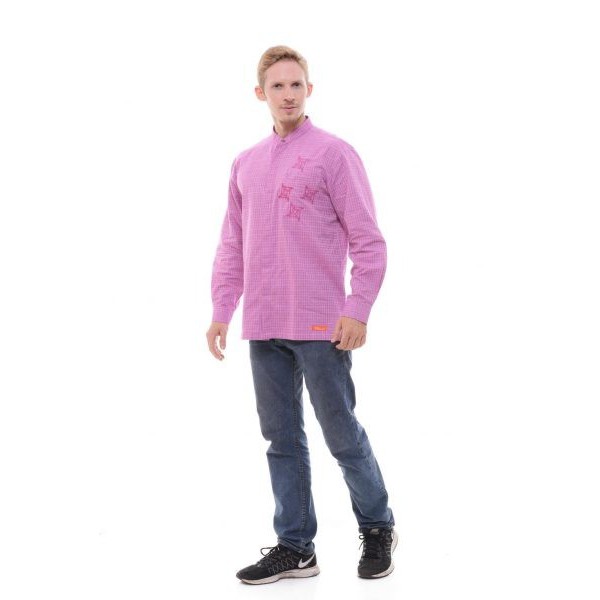 NK 02 NIBRAS/ KOKO LENGAN PENDEK/ KOKO LEBARAN/ FULL KANCING DEPAN/ SAKU DEPAN