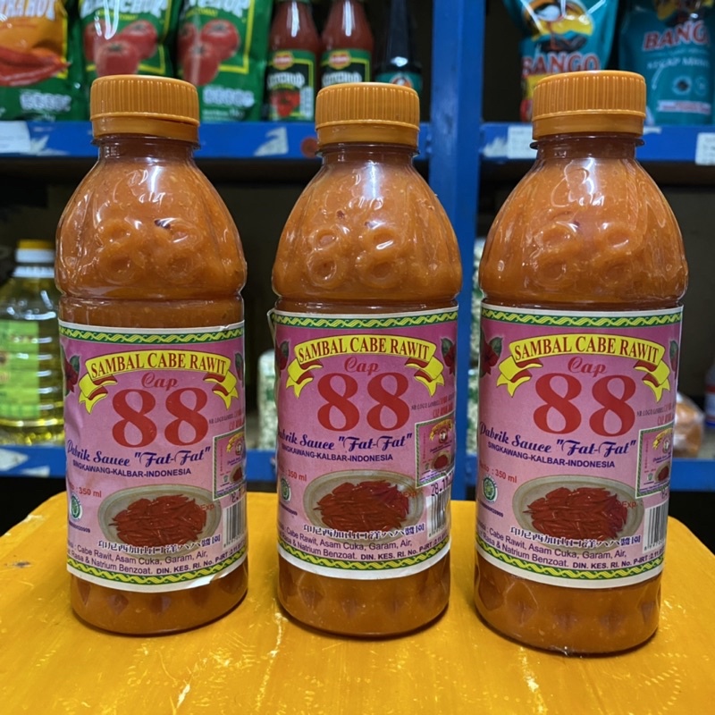 

(350ml) Sambal cabe rawit/ Sambal cap 88/ Sambal singkawang/ Sambal cabe kalimantan